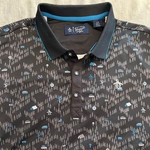 Original Penguin brand large men’s golf shirt with camp print